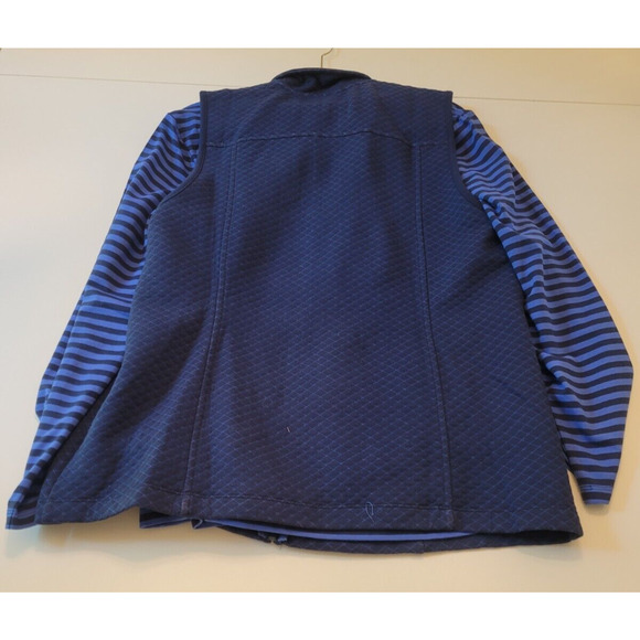 Women's‎ D & Co Active Blue Sleeveless Vest and Long Sleeve Striped Shirt Size L - Picture 3 of 4